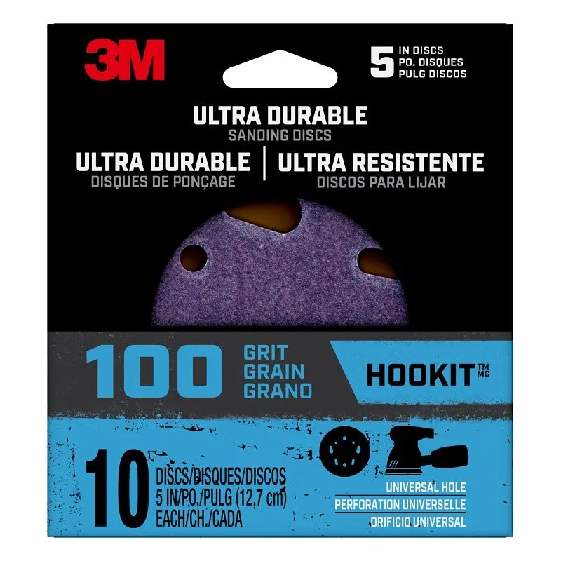 3M 27309 Power Sanding Disc, 5 in Dia, 100 Grit