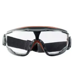 3M 47212H1-VDC-PS Goggles, Anti-Fog Lens, Wraparound Frame, Polycarbonate Frame, Gray/Red Frame, UV Protection: 99.9 %