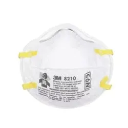 3M 8210D20-DC Respirator, One-Size Mask, N95 Filter Class, 95 % Filter Efficiency, White