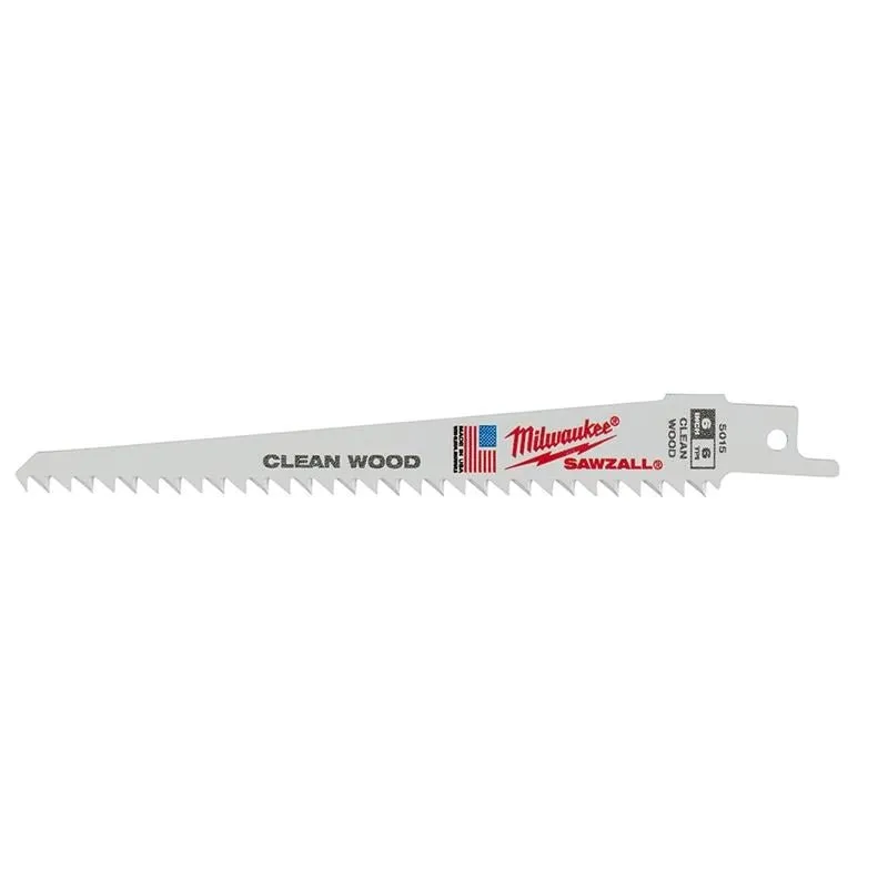 48-00-5015 6 in. 6 TPI Fleam Ground SAWZALL Blades – 5 Pack