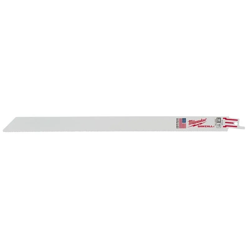 48 01 6189 12 in 18 tpi thin kerf sawzall blades 50 pack
