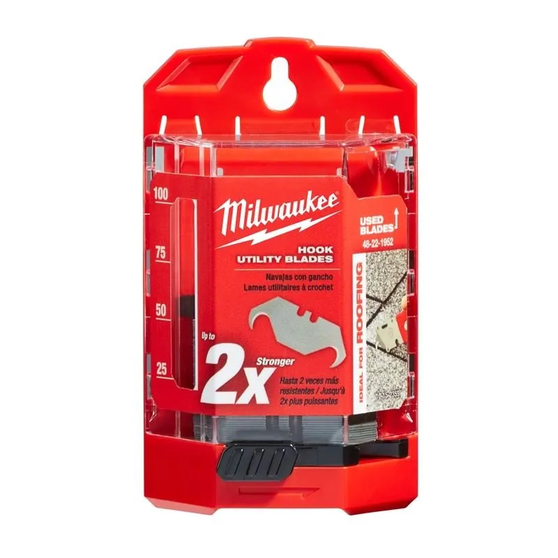48-22-1952 Hook Utility Knife Blades with Dispenser – 50 Piece