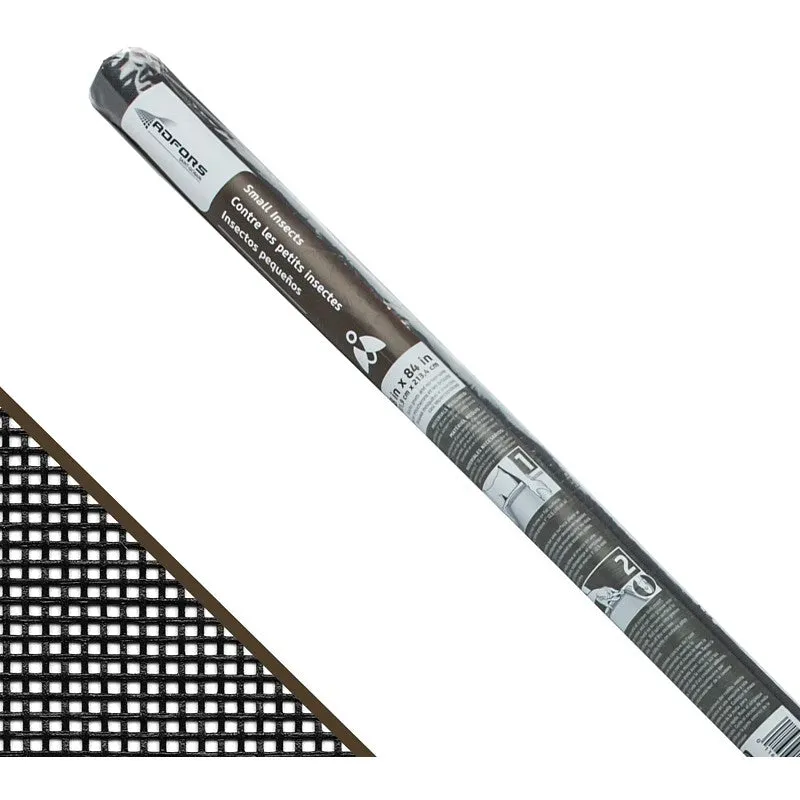 Adfors FCS10150-M Window Screen, 84 in L, 48 in W, Fiberglass, Black