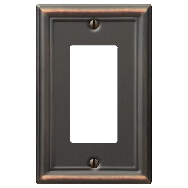 AmerTac 149RDB Switch Wallplate, 1 -Gang, Steel, Aged Bronze (Pack of 4)