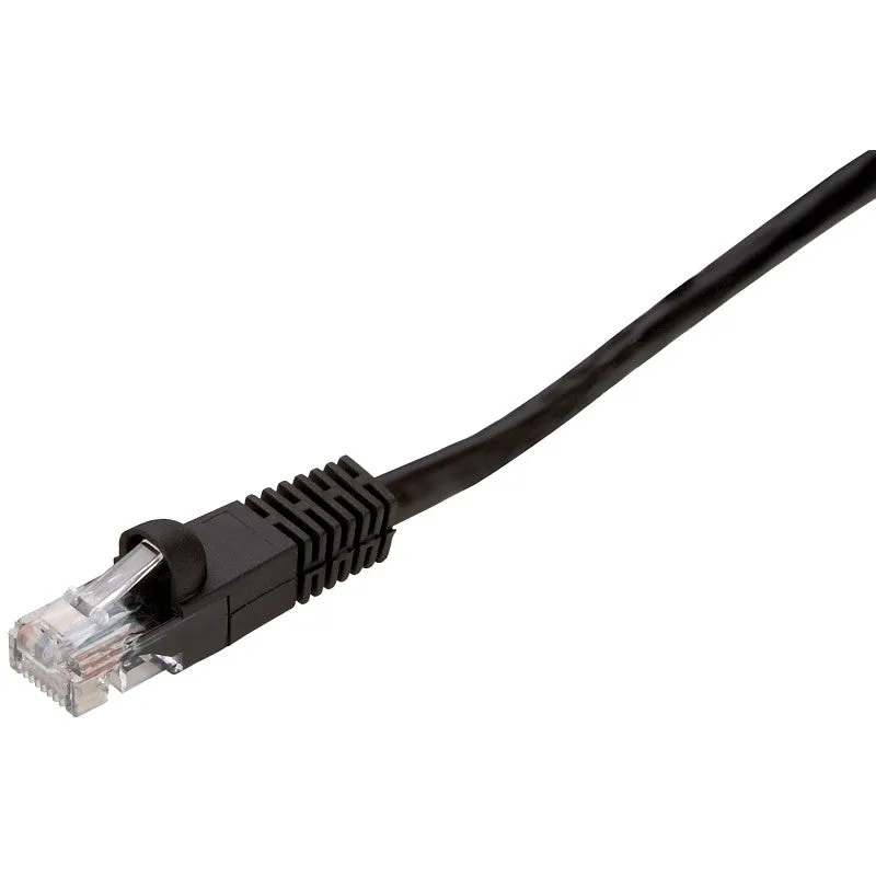 AmerTac PN10256EB Network Cable, 25 ft L, Cat6 Category Rating, RJ45, Black Sheath