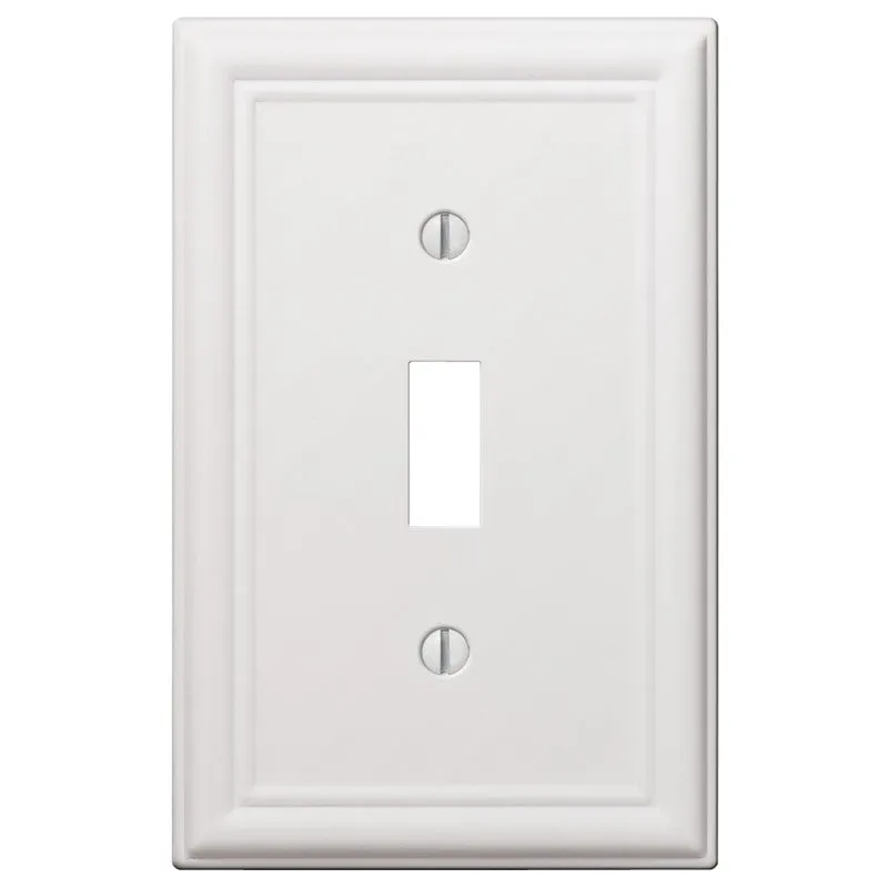 Amerelle 149TW Wallplate, 4-7/8 in L, 3-1/8 in W, 1-Gang, Steel, White (Pack of 4)