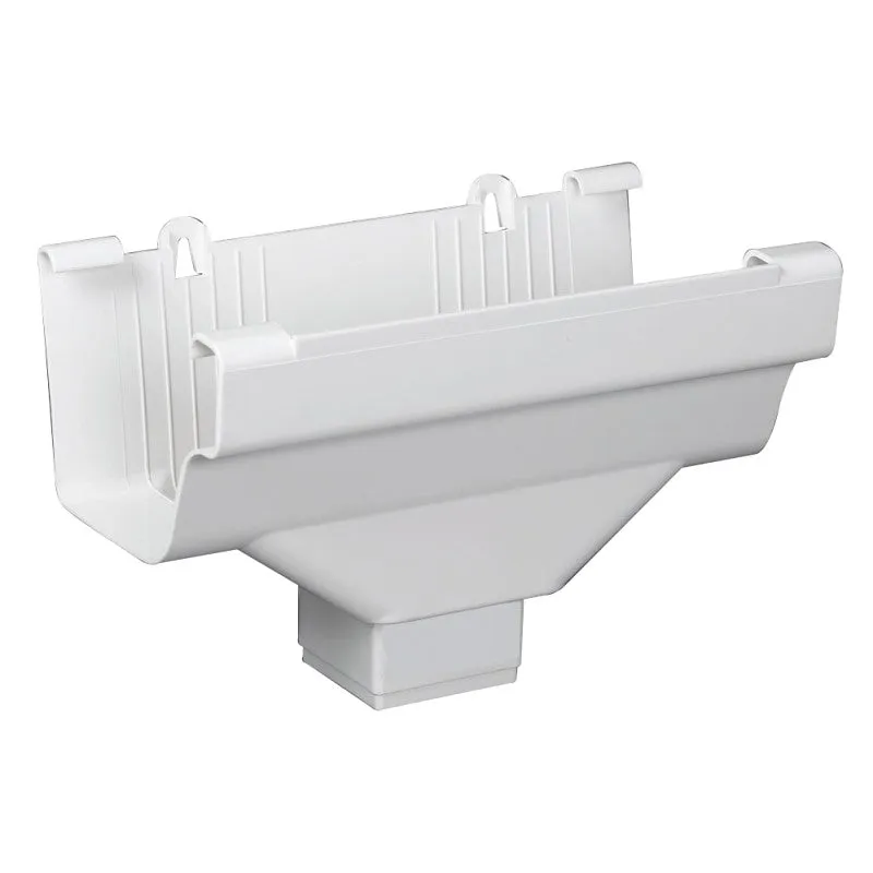 Amerimax M0706 Gutter End Outlet, Vinyl, White