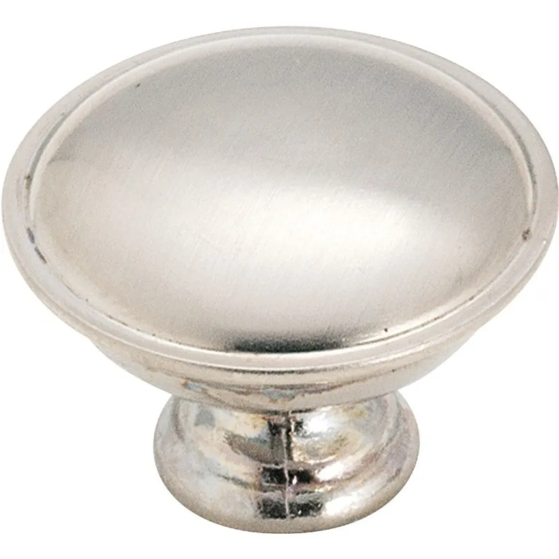 Amerock 1875423 Cabinet Knob, 7/8 in Projection, Zinc, Brushed Chrome