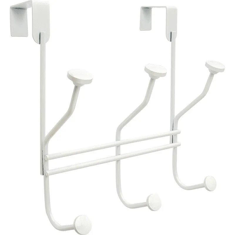 Amerock H55548GW Series Hook, 9-3/4 in L x 9-5/16 in W x 5-1/3 in H Dimensions, White, 3-Hook, Steel (Pack of 2)
