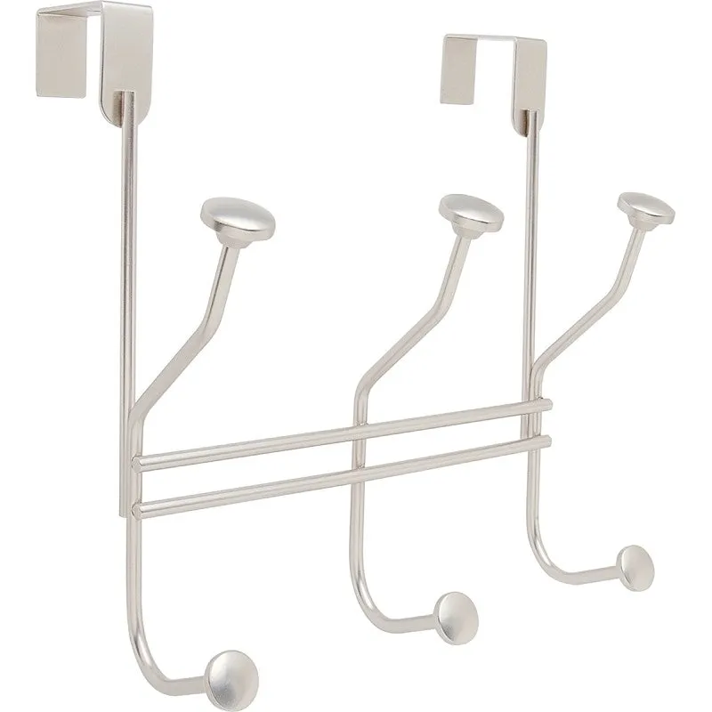 Amerock H55548S Series Hook, 9-3/4 in L x 9-5/16 in W x 5-1/3 in H Dimensions, Silver, 3-Hook, Steel (Pack of 2)