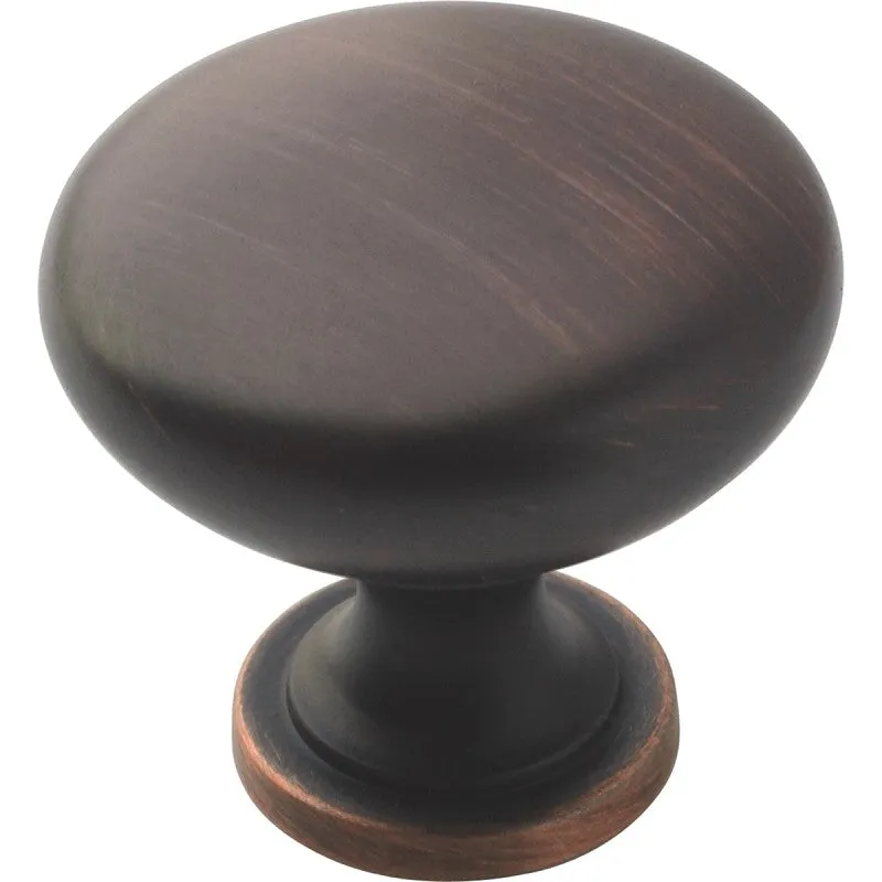 Amerock TEN53005ORB Cabinet Knob, 1-1/8 in Projection, 1-1/4 in, Zinc