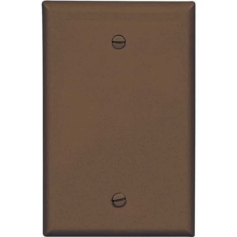 Arrow Hart PJ13B Wallplate, 3-1/2 in L, 1/4 in W, 1 -Gang, Polycarbonate, Brown, High-Gloss, Screw Mounting (Pack of 20)