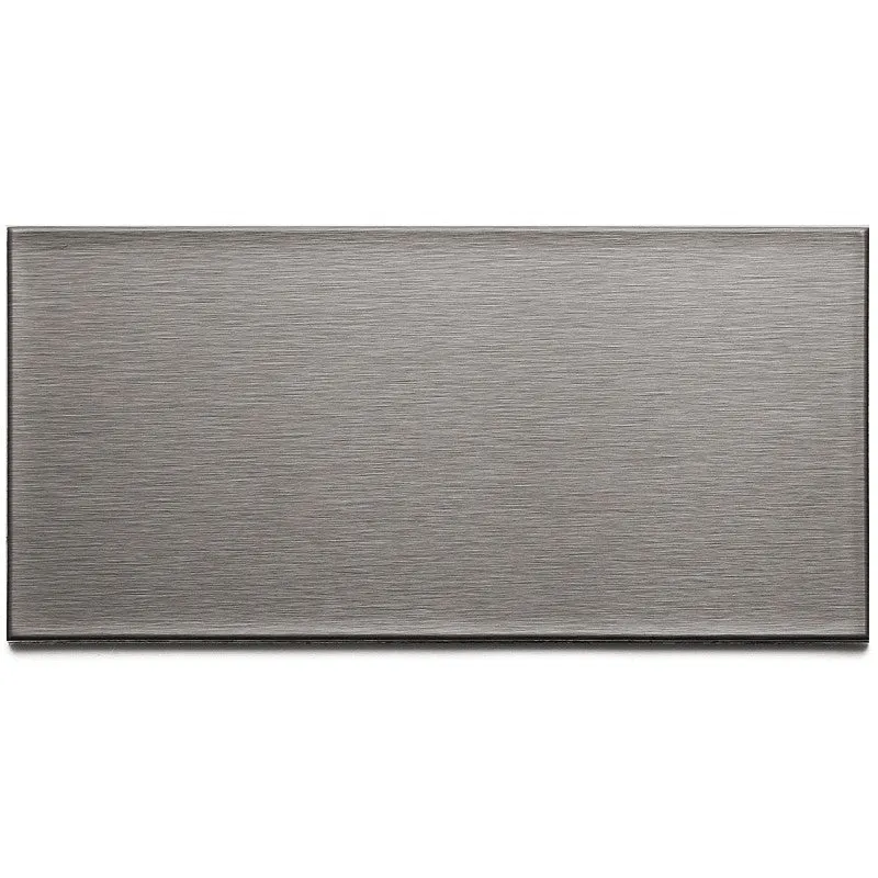 Aspect A5250 Wall Tile, 6 in L, 3 in W, 1/8 in Thick, Metal, Brushed Stainless Steel (Pack of 5)