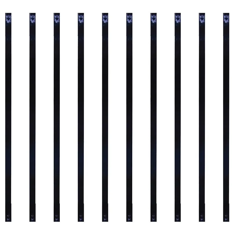BALUSTER RECT STEEL BLK 38X1IN