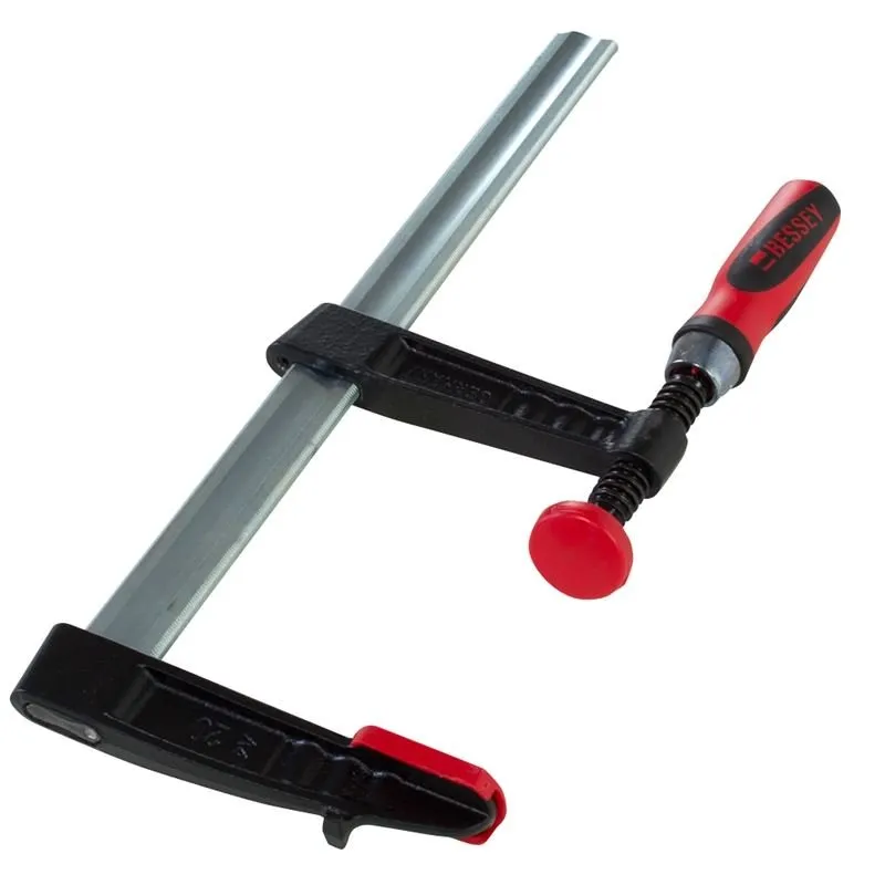 BESSEY TG4.530+2K – BESSEY TG +2K series malleable cast bar clamp, 30 inch capacity, 4-1/2 inch throat depth and up to 1,000 pounds of clamping force