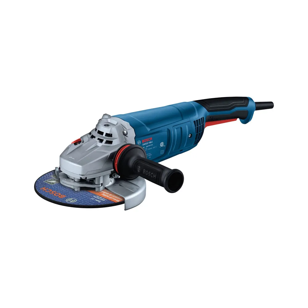 BOSCH GWS22-180J 7 In. Large Angle Grinder – 15 Amp W/ Lock-On Trigger Switch