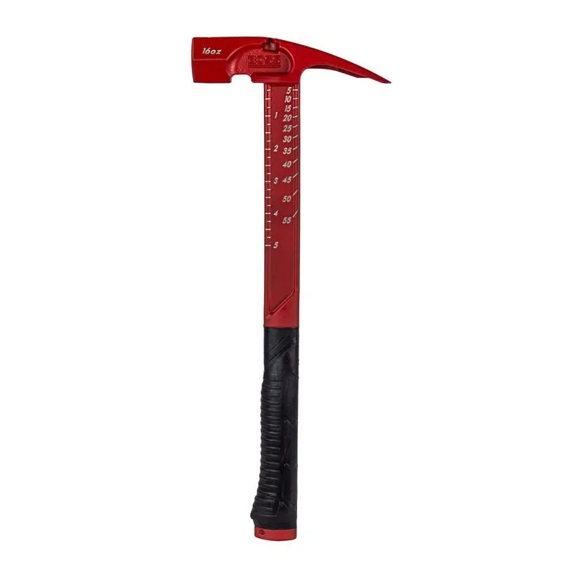 BOSS 16oz Milled Face Pro Series Titanium Hammer – RED