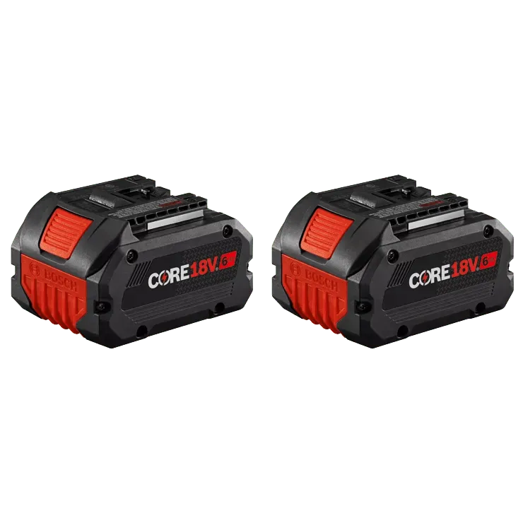 Bosch GBA18V60-2PK 18V CORE18V® Lithium-Ion 6 Ah High Power Battery – 2-Pack