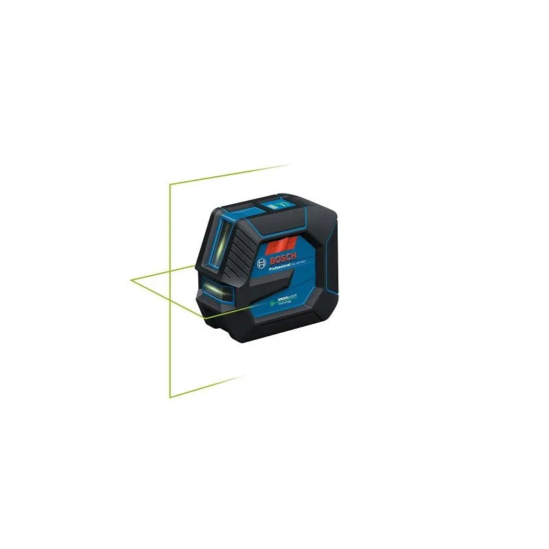 Bosch GLL 100 G Cross-Line Laser, 100 ft, +/-1/8 in at 33 ft Accuracy, 2-Line, Green Laser