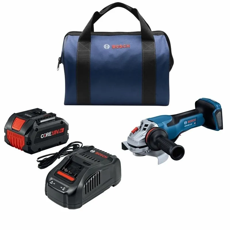 Bosch GWS18V-13PB14 PROFACTOR 18V Spitfire 5 – 6 In. Angle Grinder with Paddle Switch with (1) CORE 18V 8.0 Ah PROFACTOR Performance Battery