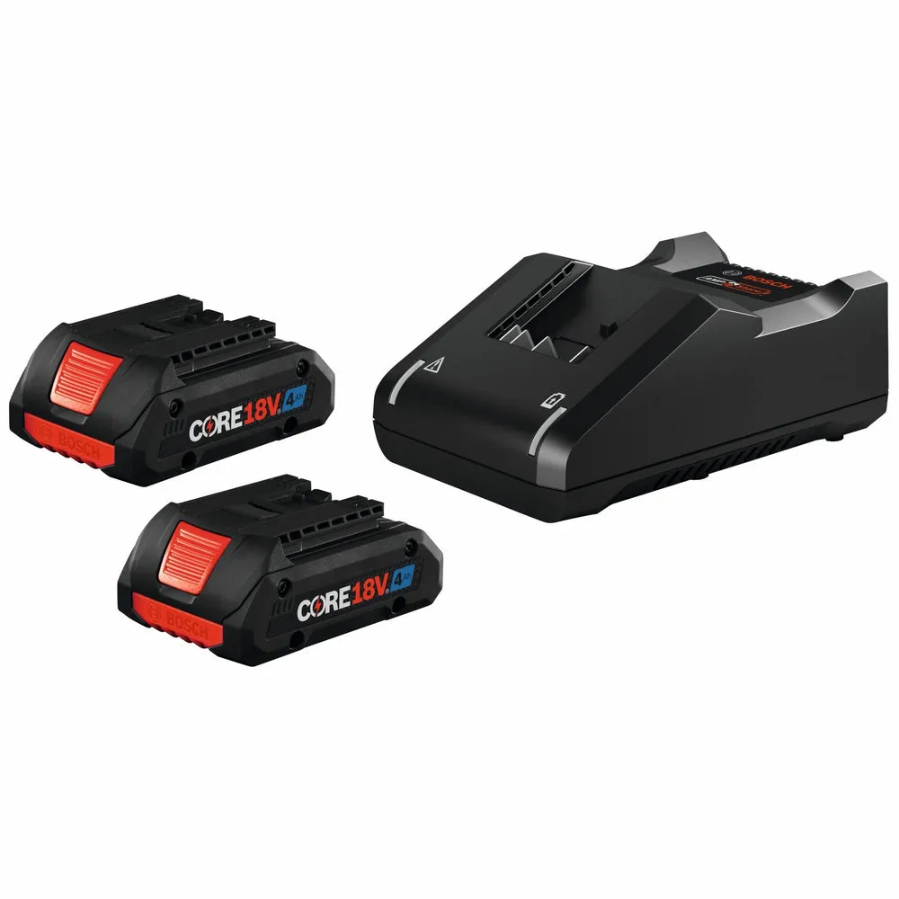 Bosch GXS18V-11N25 18V Starter Kit with (2)18V® 4 Ah Batteries and (1) 18V Charger