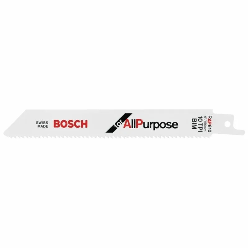 Bosch RAP610 6 In. 10 TPI All-Purpose BiMetal Reciprocating Saw Blade
