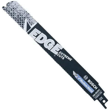 Bosch RECM9X2-25B 25 pc. 9 In. 14/18 TPI Edge Reciprocating Saw Blades for Medium Metal (Bulk Pack)