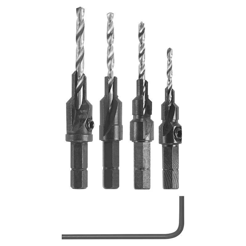 Bosch SP515 Screw Pilot Bit Set, 1/4 in Shank, Hex Shank (Pack of 5)