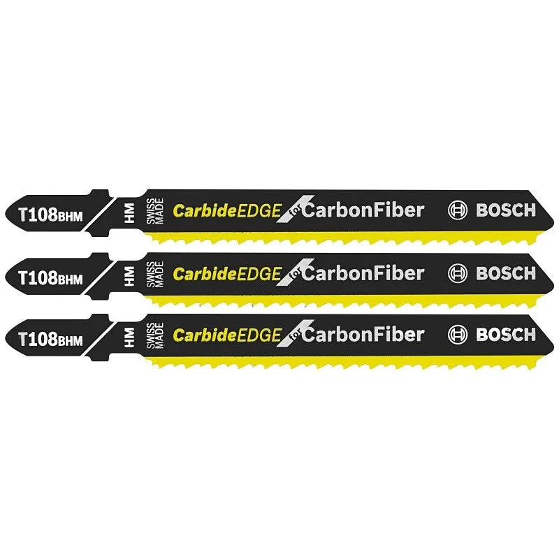 Bosch T108BHM3 Jig Saw Blade, 3/8 in W, 3.63 in L, 12 TPI