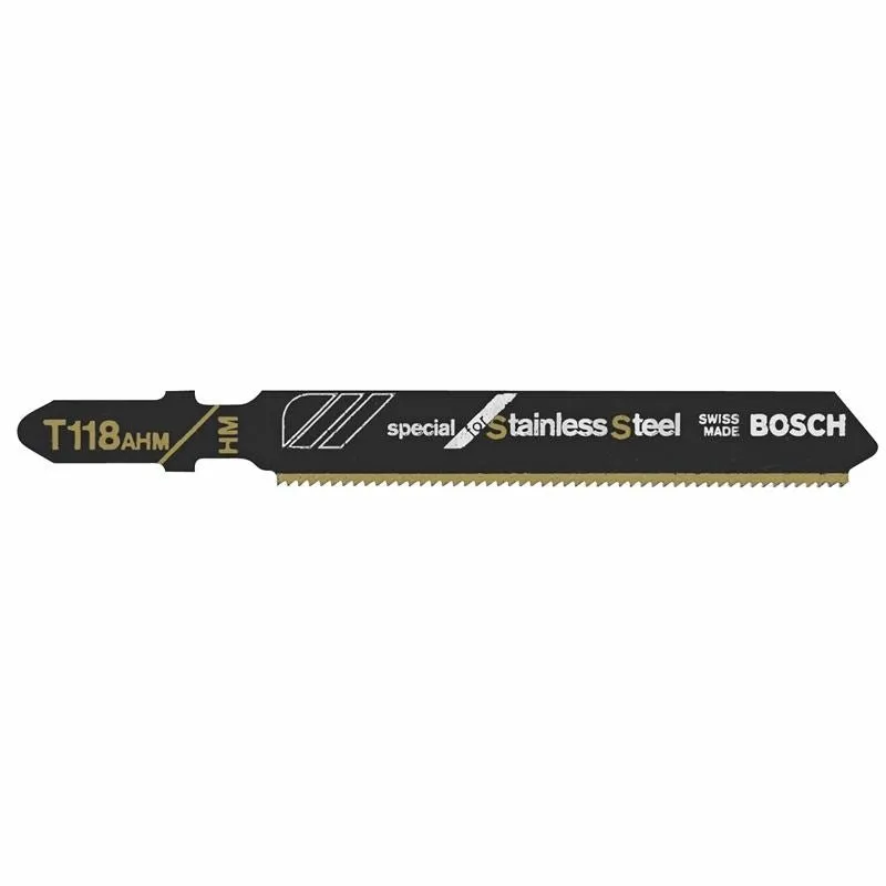 Bosch | T118AHM3 3 Pieces 3-1/4″ 24 TPI Special For Stainless Steel Cutting T-Shank Jig Saw Blades