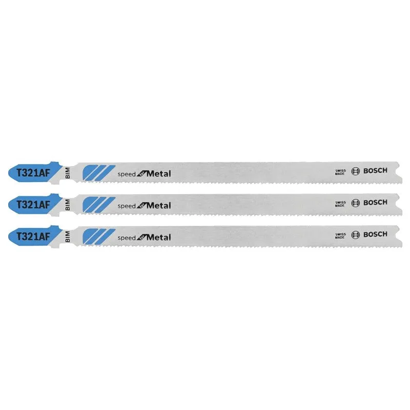 Bosch T321AF3 Jig Saw Blade, 0.3 in W, 5-1/4 in L, 21 TPI (Pack of 5)