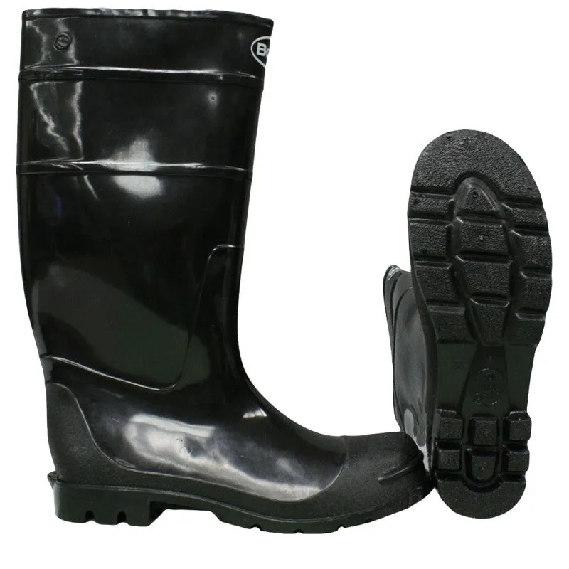 Boss 2KP2001 10 Knee Boots, Over-the-Sock, 10, Black, PVC, Plain Toe