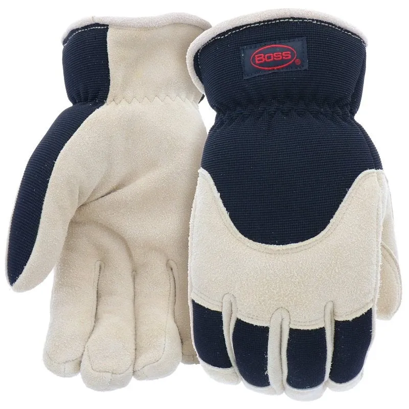 Boss Arctik Job Master B97411-XL Work Gloves, Men’s, XL, Wing Thumb, Elastic Wrist, Slip-On Cuff, Black