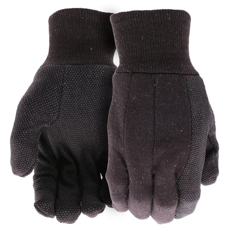 Boss B61021-L Indoor/Outdoor Work Gloves, Men’s, L, 8 to 8-3/8 in L, Straight Thumb, Elastic Knit Wrist Cuff, Jersey