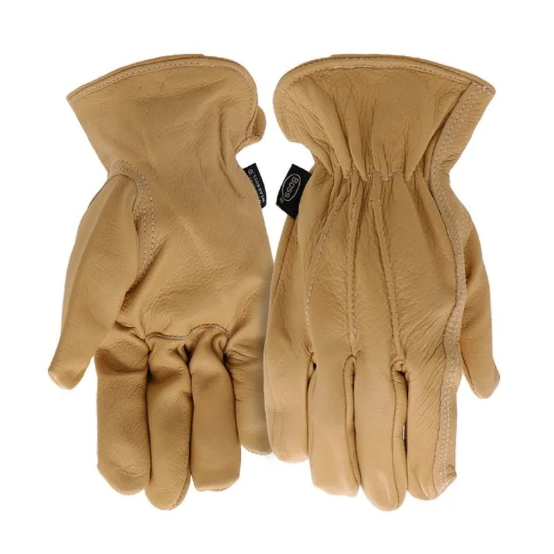 Boss B82011-WML Gloves, Women’s, M/L, 7-1/8 to 8-3/8 in L, Ergonomic Keystone Thumb, Shirred Elastic Wrist Cuff, Natural