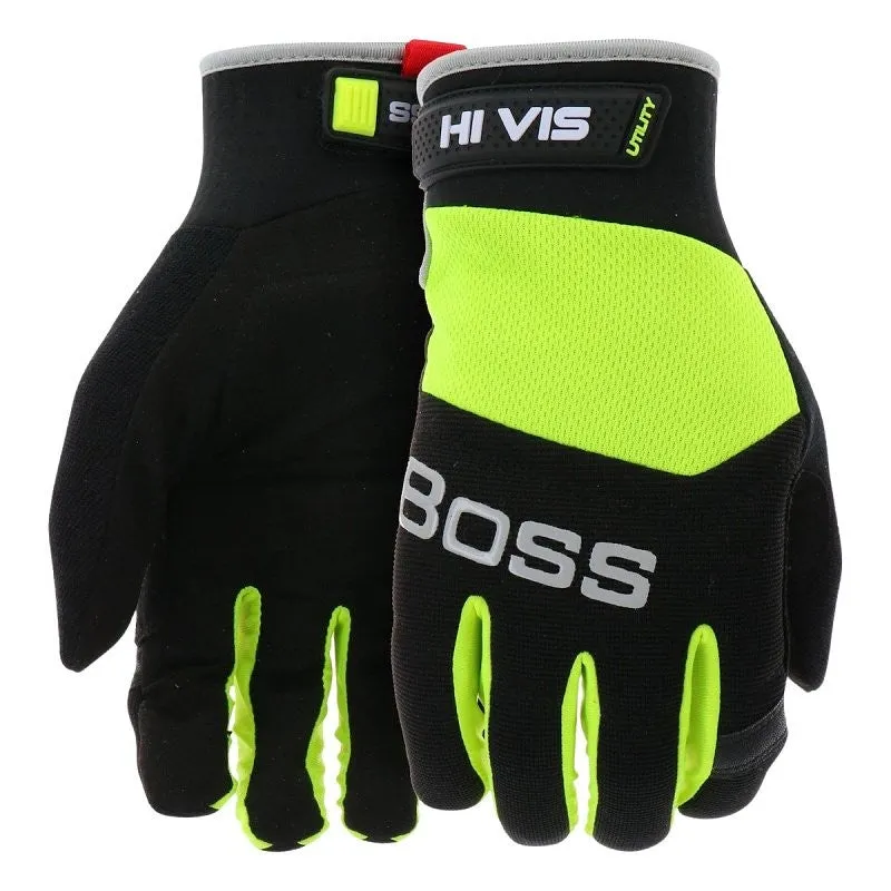 Boss Utility B52314-XL Gloves, XL, 8-3/8 to 8-3/4 in L, Hook and Loop, Slip-On Cuff, Spandex/Synthetic Leather