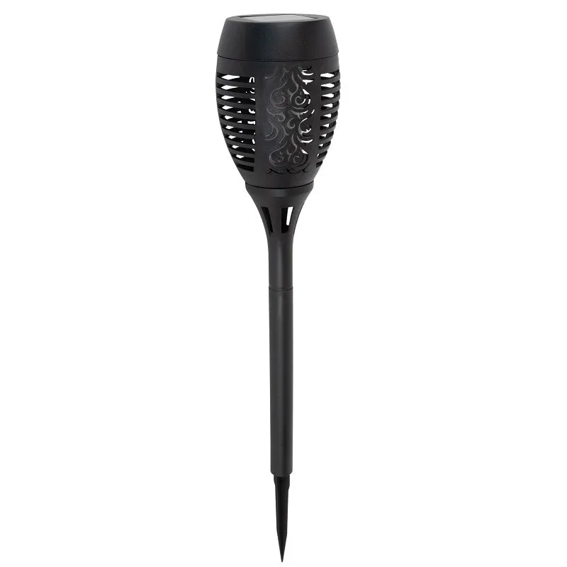 Boston Harbor 26076 Solar TIKI Torch, NI-Mh Battery, AA Battery, 32-Lamp, Plastic Fixture, Black (Pack of 12)