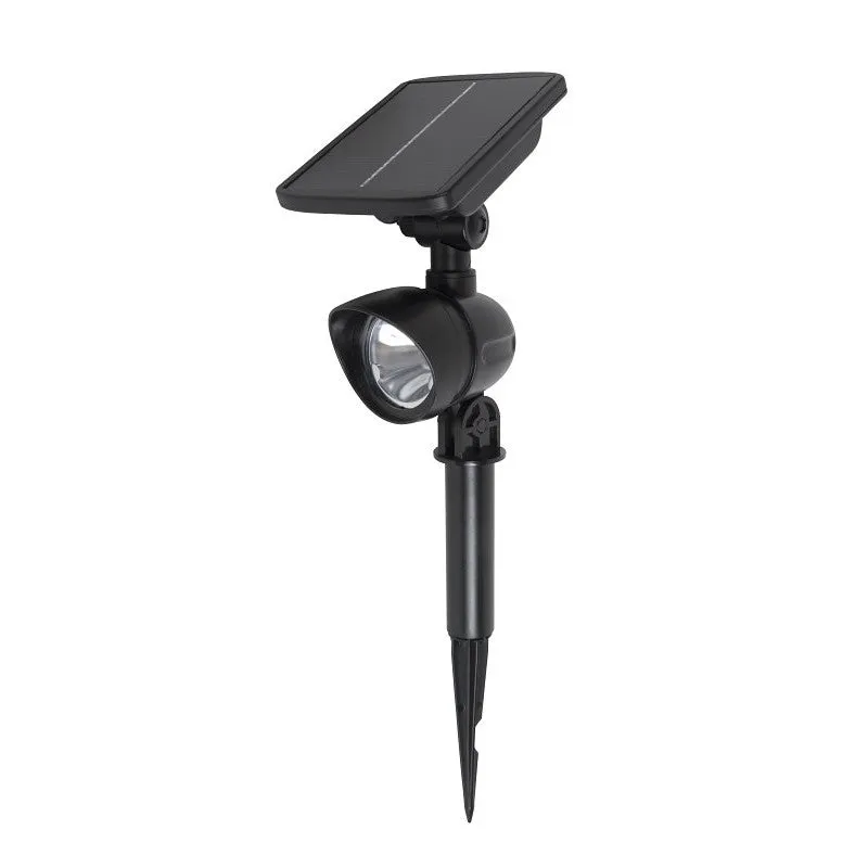 Boston Harbor 26079 Solar Spotlight, Li-Ion Battery, 18650 Battery, 7-Lamp, Plastic Fixture, Black (Pack of 6)