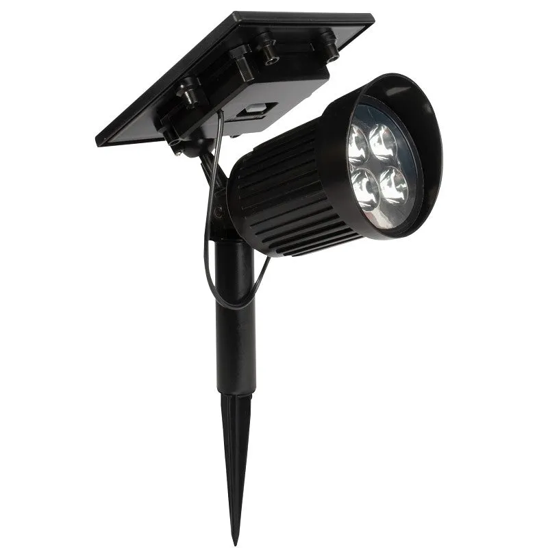 Boston Harbor 26080 Solar Spotlight, Li-Ion Battery, 18650 Battery, 8-Lamp, Plastic Fixture, Black (Pack of 6)