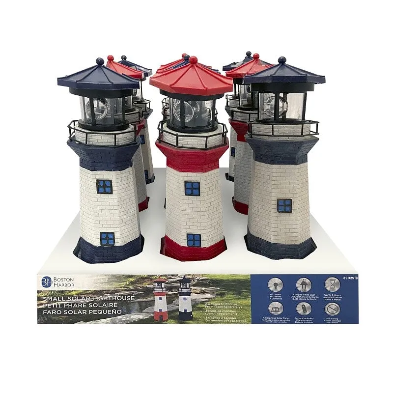 Boston Harbor 26150 Lighthouse, Ni-Mh Battery, 1-Lamp, LED Lamp, Polyresin Plastic Fixture, Battery Included: Yes (Pack of 9)