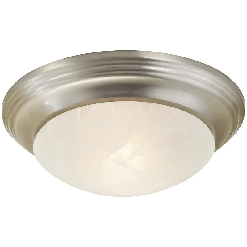 Boston Harbor 563118BN Single Light Flush Mount Ceiling Fixture, 120 V, 60 W, 1-Lamp, A19 or CFL Lamp