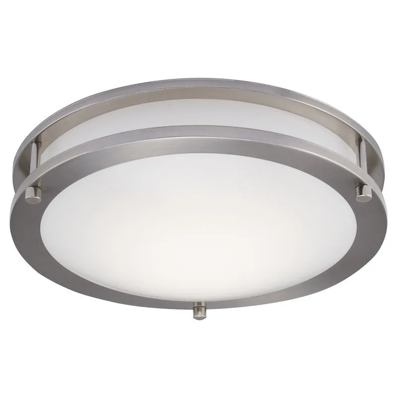 Boston Harbor CL200AC Flush Mount Ceiling Fixture, 120 V, 15 W, 1-Lamp, LED Lamp, 1050 Lumens, 3000 K Color Temp