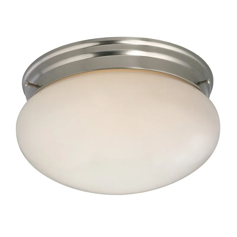 Boston Harbor F14BB02-8005-BN Two Light Round Ceiling Fixture, 120 V, 60 W, 2-Lamp, A19 or CFL Lamp