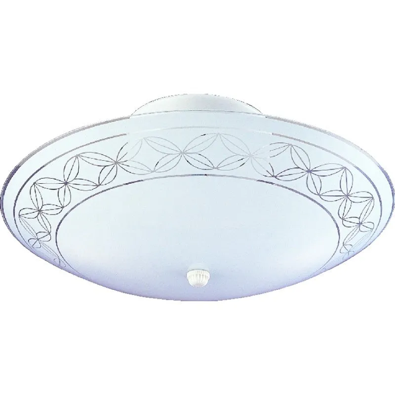 Boston Harbor F98WH02-1204H3L Two Light Ceiling Fixture, 120 V, 60 W, 2-Lamp, A19 or CFL Lamp, White Fixture