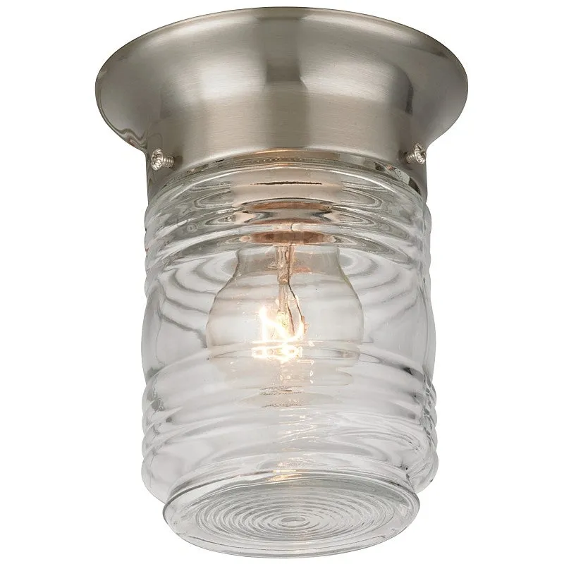 Boston Harbor HV-66919-BN Porch Light, 120 V, 60 W, A19 or CFL Lamp, Steel Fixture, Brushed Nickel