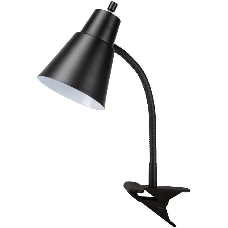 Boston Harbor TL-CL-170-BLACK3 Flexible Clip-On Desk Lamp, 120 V, 60 W, 1-Lamp, CFL Lamp, Black Fixture, Black