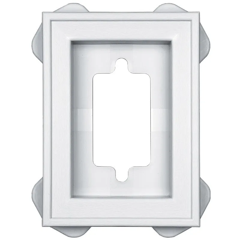 Builders Edge 130030002001 Mounting Block, 6-5/16 in L, 4-1/2 in W, White