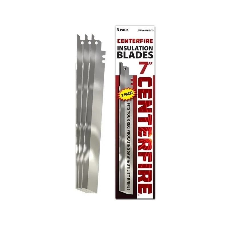 Bullet Tools CB50-1107-03 7 in. CenterFire Insulation Blade – 3 Pack