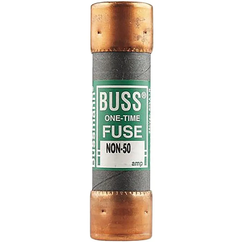 Bussmann NON-50 Fuse, 50 A, 250 VAC, 125 VDC, 50 kA Interrupt, Melamine Body, Cartridge Fuse, 10/PK (Pack of 10)