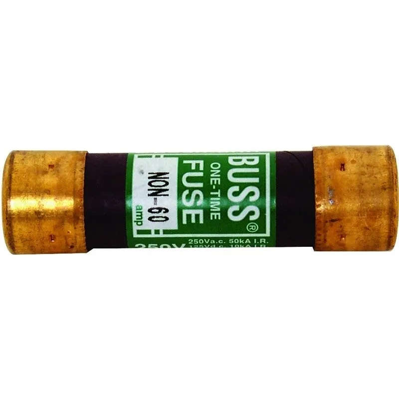 Bussmann NON-60 Fuse, 60 A, 250 VAC, 125 VDC, 50 kA Interrupt, Melamine Body, Cartridge Fuse, 10/PK (Pack of 10)